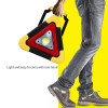 Triunghi reflectorizant cu 1 LED, incarcare solara sau USB, luminozitate reglabila