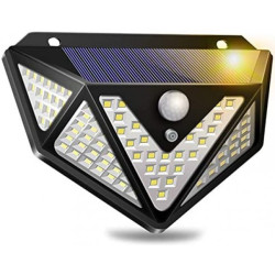 Lampa solara 166 LED-uri cu panou solar si senzor de miscare 