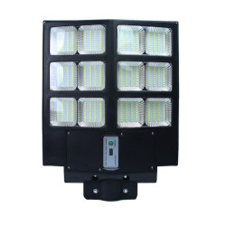 Lampa Solara Stradala Dubla LED 400W, 3 Moduri de Functionare, Telecomanda, Senzor de Miscare si Lumina + suport de prindere