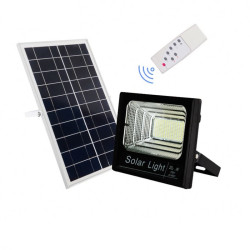 Set proiector + panou solar cu telecomanda, 25W, waterproof