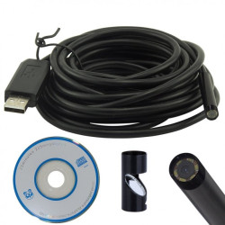 Camera endoscop foto-video, diametru 7mm, cablu 7m, waterproof